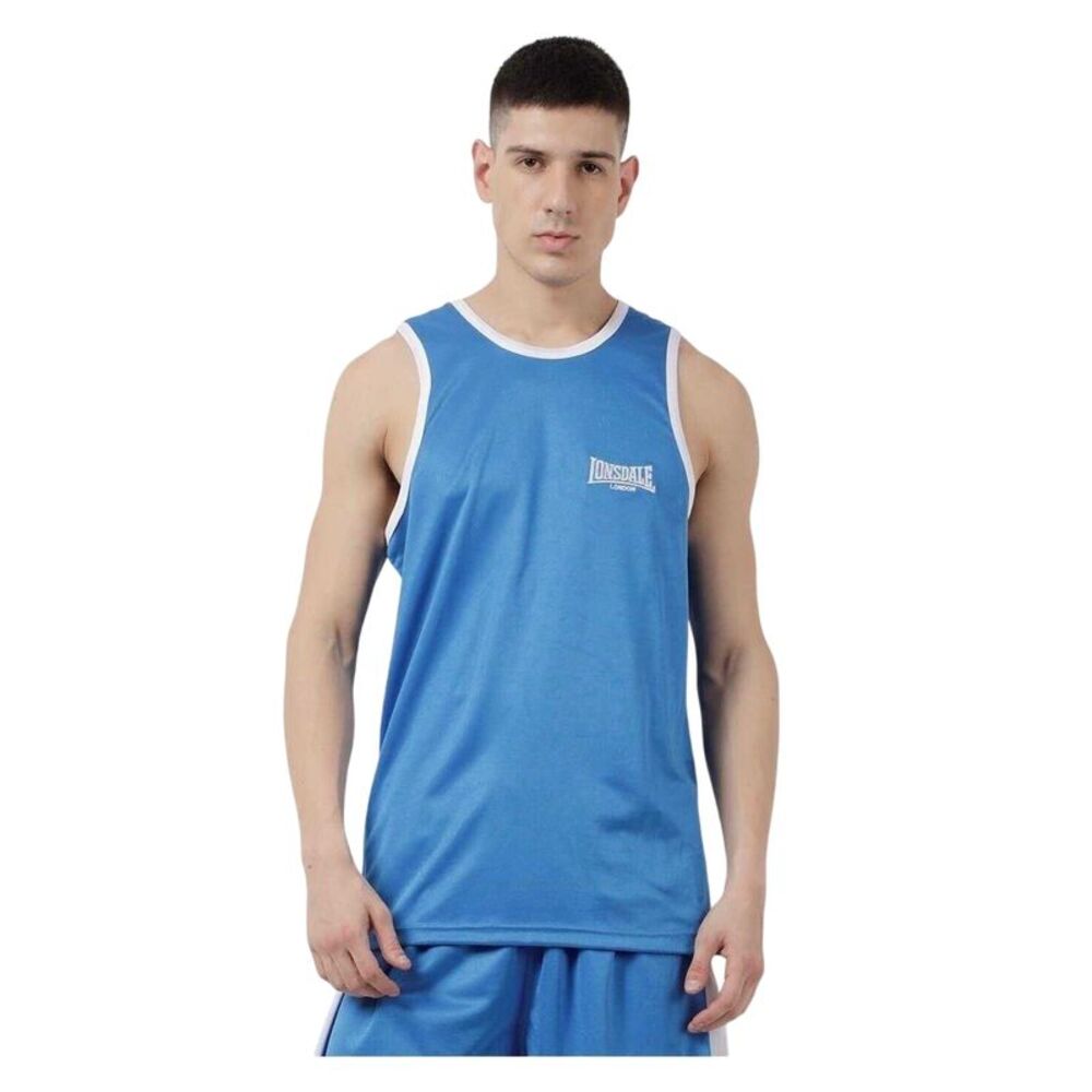 Lonsdale Mens Boxing Vest / Blue/White